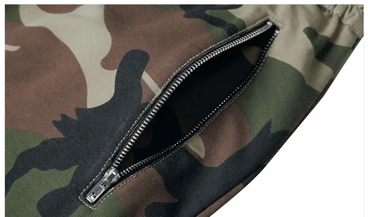 Мужские летние повседневные свободные шорты в стиле хип-хоп камуфляжные с