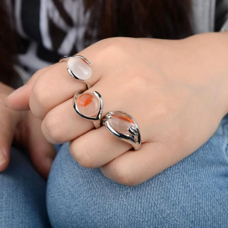 Смешанные Оптовые 5 шт./лот серебряные кольца из натурального камня для мужчин и