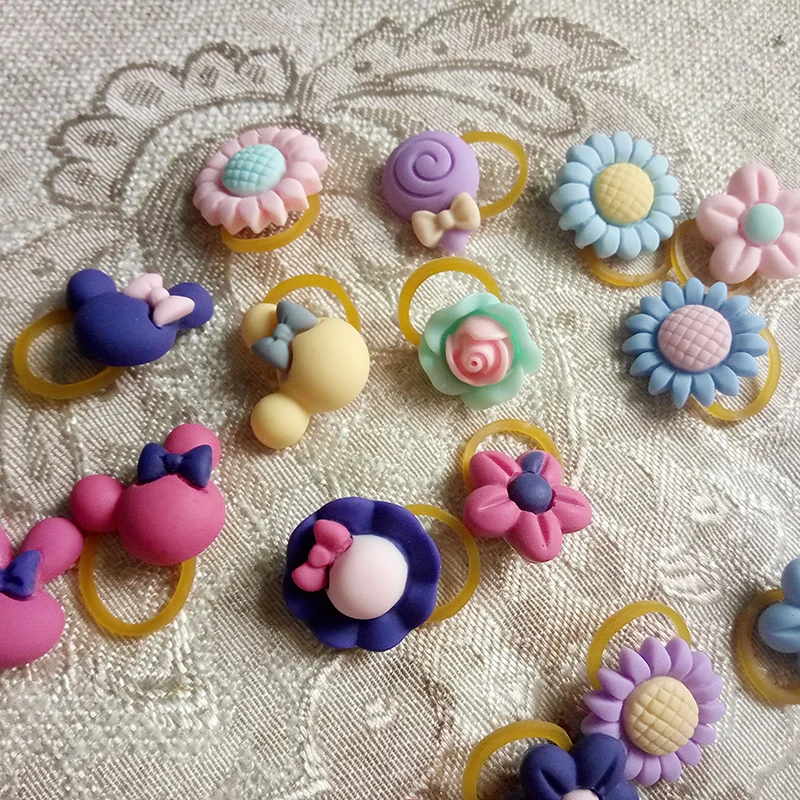 Модная заколка для собак, кошек, бобов, волос, бантов, смешанных цветов, заколка для собак, резинки ручной работы, подарок из бутика, 30 шт