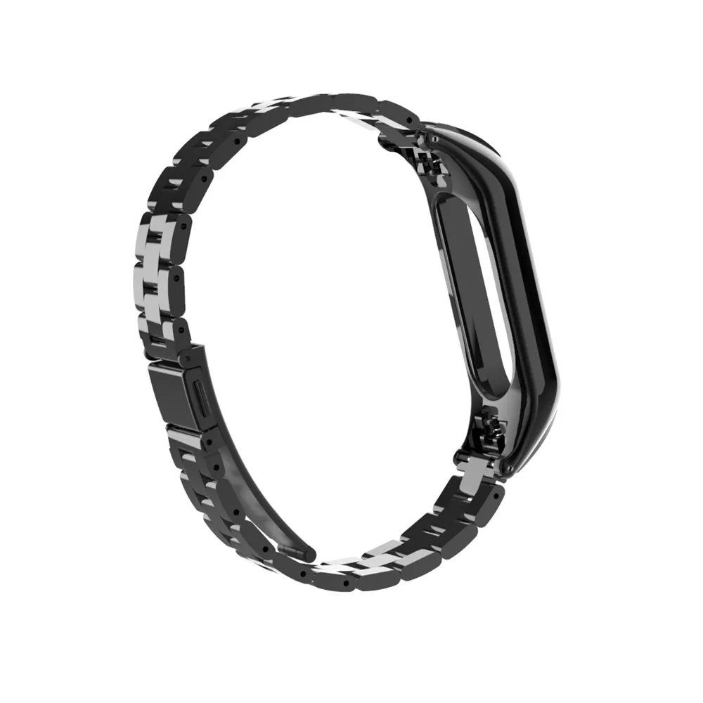 Металлический ремешок для mi Band 3 mi band 4 сменный ремешок для Xiaomi mi Band аксессуары для смарт-браслета стальной ремешок