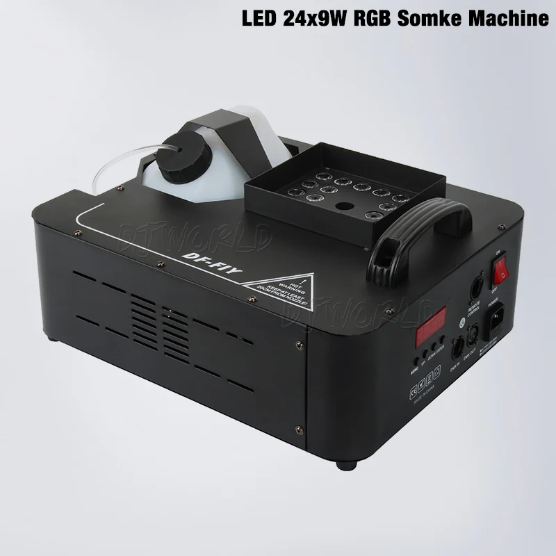 1500W 24x9W RGB 3in1 1500 Вт с DMX512 дымовая машина дистанционного управления DMX512 сценическая противотуманная машина профессиональная сценическая машина DJ - Цвет: 1500W 24x9W RGB 3in1