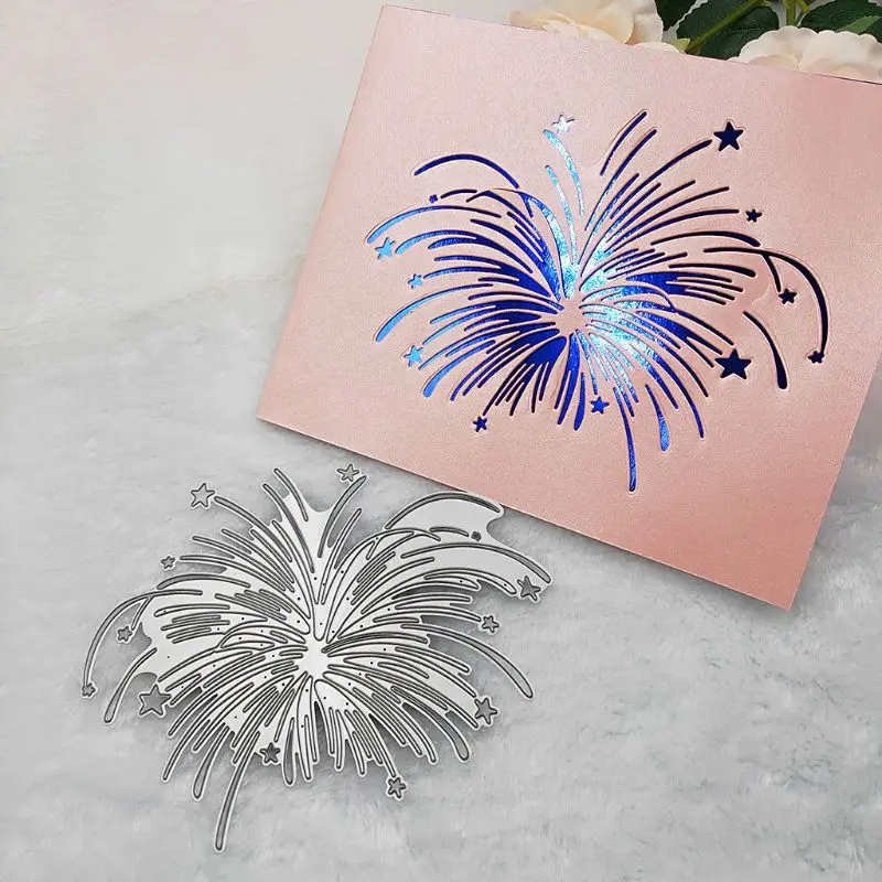 Романтический трафарет из углеродистой стали с изображением фейерверка