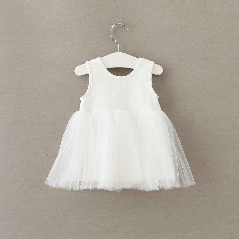 Baby Girls Dress Tulle Dresses For Girl Party Kids Back Lace O Neck Evening 2017 summer Princess Brithday | Детская одежда и обувь