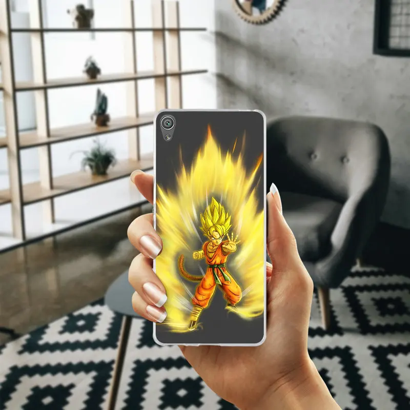 Cases for Sony Xperia E3 E5 T3 M2 M4 M5 XA XZ Z Z1 Z2 Z3 Z4 Z5 Compact Bags Dragon Ball Super Saiyan God Son Goku | Мобильные