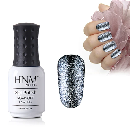 HNM Platinum, 8 мл, блестящий Светодиодный УФ лак для ногтей, супер блестящий лак для ногтей, тиснение, основа, пирмер, эмаль, лаковая краска, гель лак - Цвет: 58004