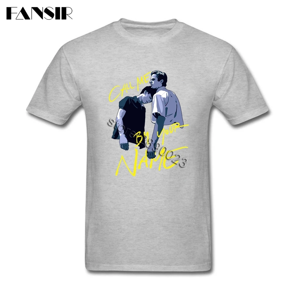 Call Me на Ваше имя Для мужчин футболки со смешным мальчиков короткий рукав с
