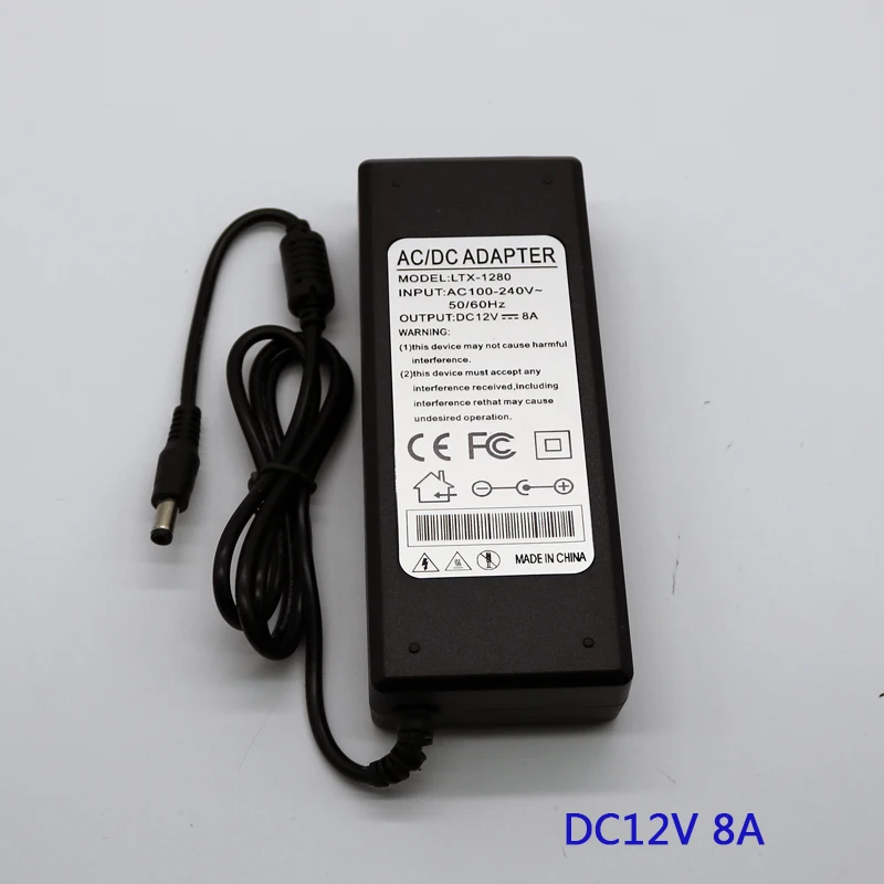 DC 12V 8A AC 100 240V 12V8A светодиодный адаптер питания привод для RGB светодиодной ленты 5050