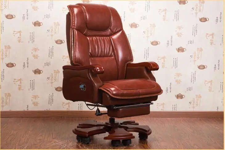 Домашнее кожаное кресло руководителя офисное массажное Кресло компьютерное из