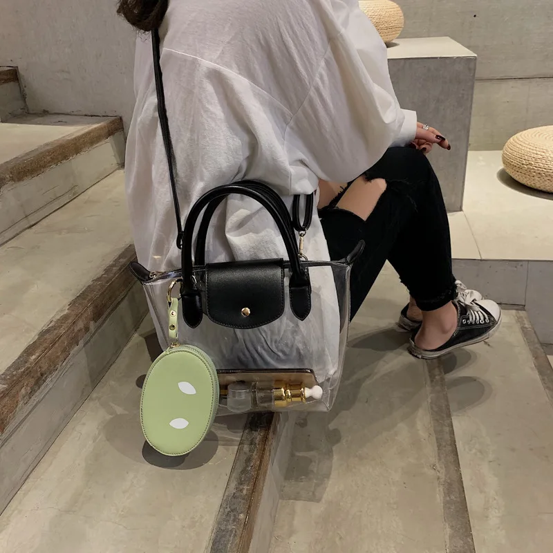 BILLETERA Новая прозрачная сумка с кошельком женская ПВХ через плечо дорожная