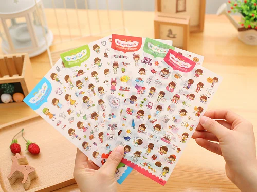 6 шт. наклейки из ПВХ для ежедневного скрапбукинга дневника телефона товары