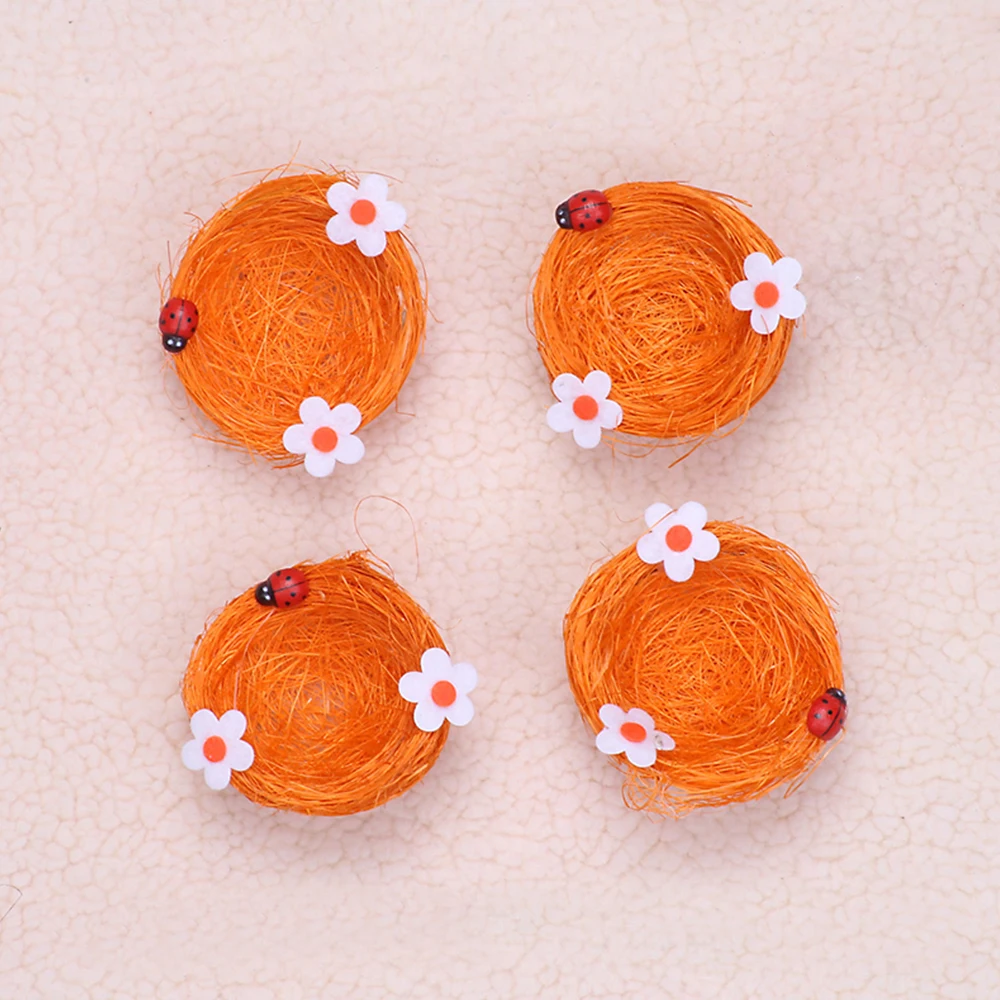 LASPERAL 4 шт. искусственные гнезда пасхальные мини цветные нитки для птиц конфет