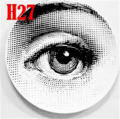 27 Новые керамические тарелки Fornasetti для украшения дома, фарфоровые настенные художественные тарелки, 8 дюймов - Цвет: 27
