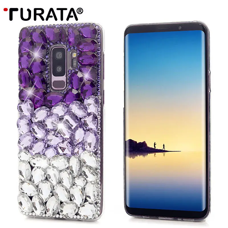 TURATA Алмазный чехол для samsung Galaxy S9 плюс Bling 3D ручной защитный жесткий прозрачный