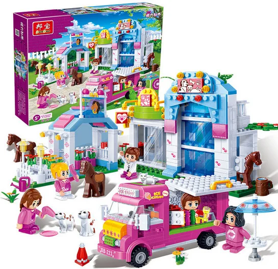 Banbao Строительный набор сделай сам Совместимость с lego city ПЭТ 681 3D блоки модель