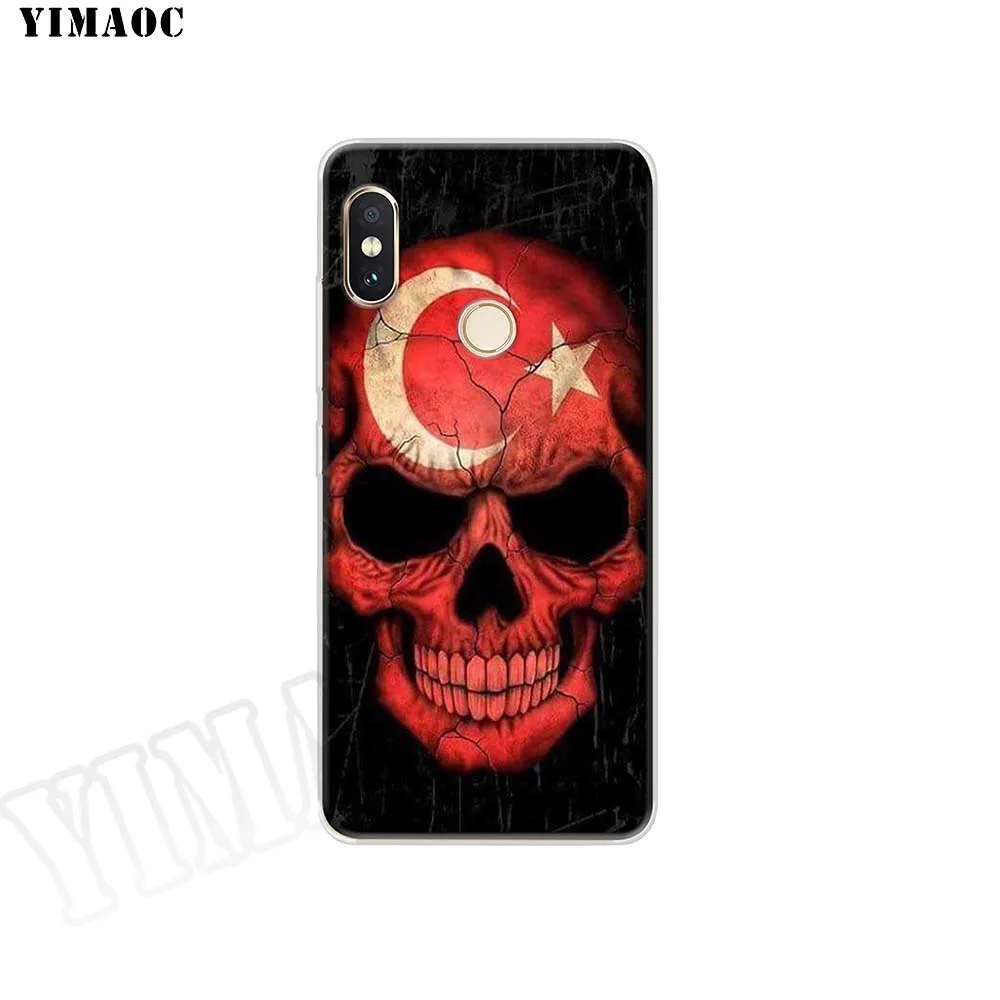 Мягкий силиконовый чехол YIMAOC с изображением головы черепа флага для POCOPHONE F1 Xiaomi