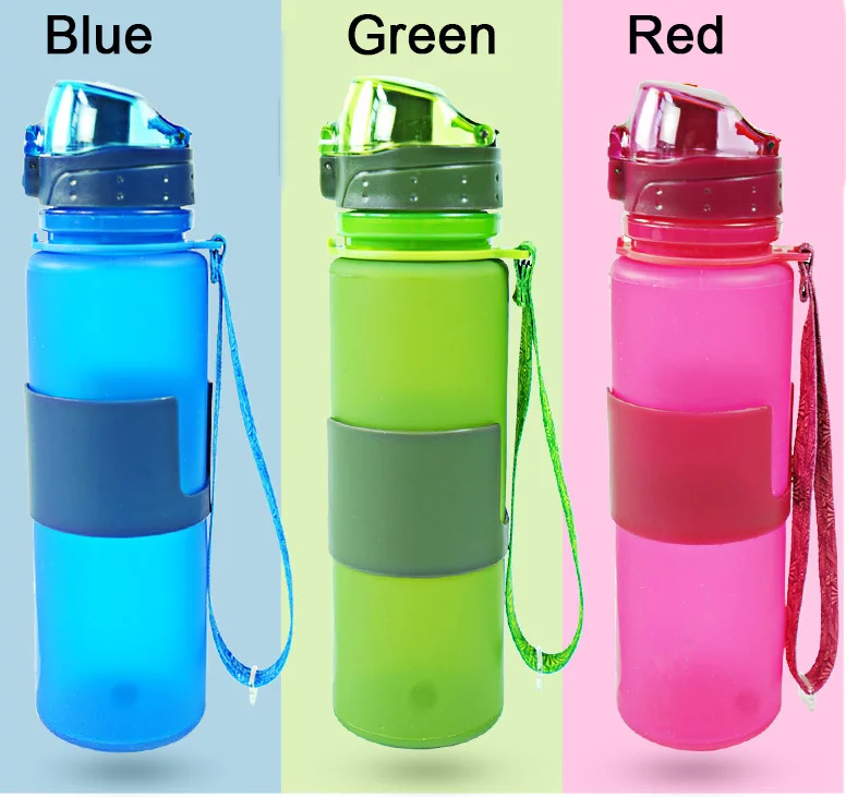 2018 Горячая портативная 650 мл силиконовая складная бутылка для воды скалолазание