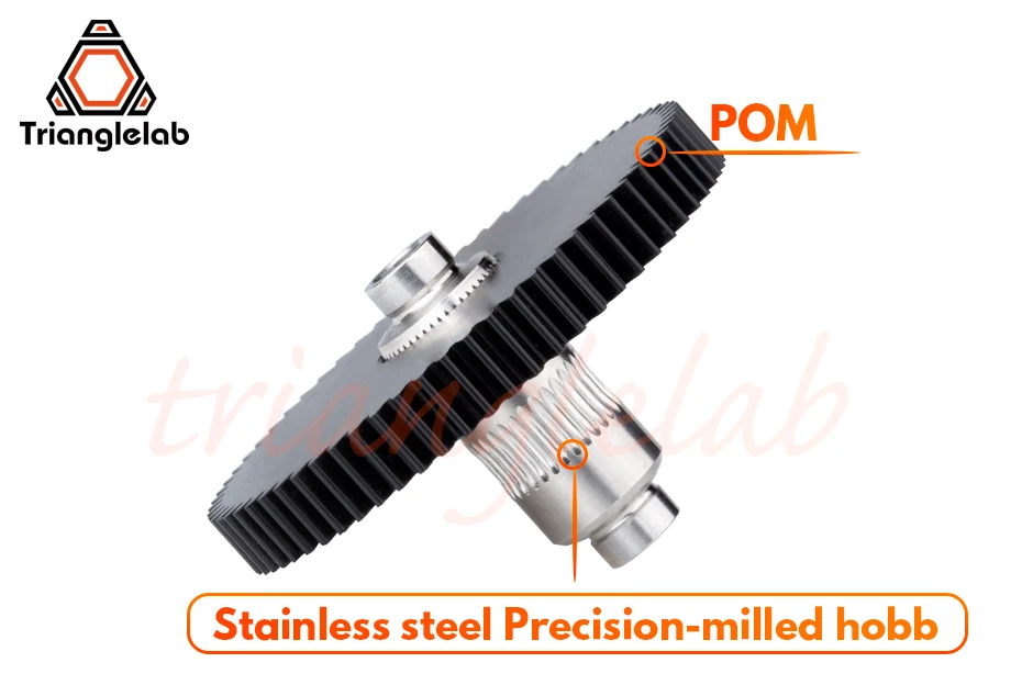 Trianglelab нержавеющая сталь прецизионный hobb Titan gear& motor gear 1 комплект зубчатой передачи для 3d принтера reprap Titan экструдер