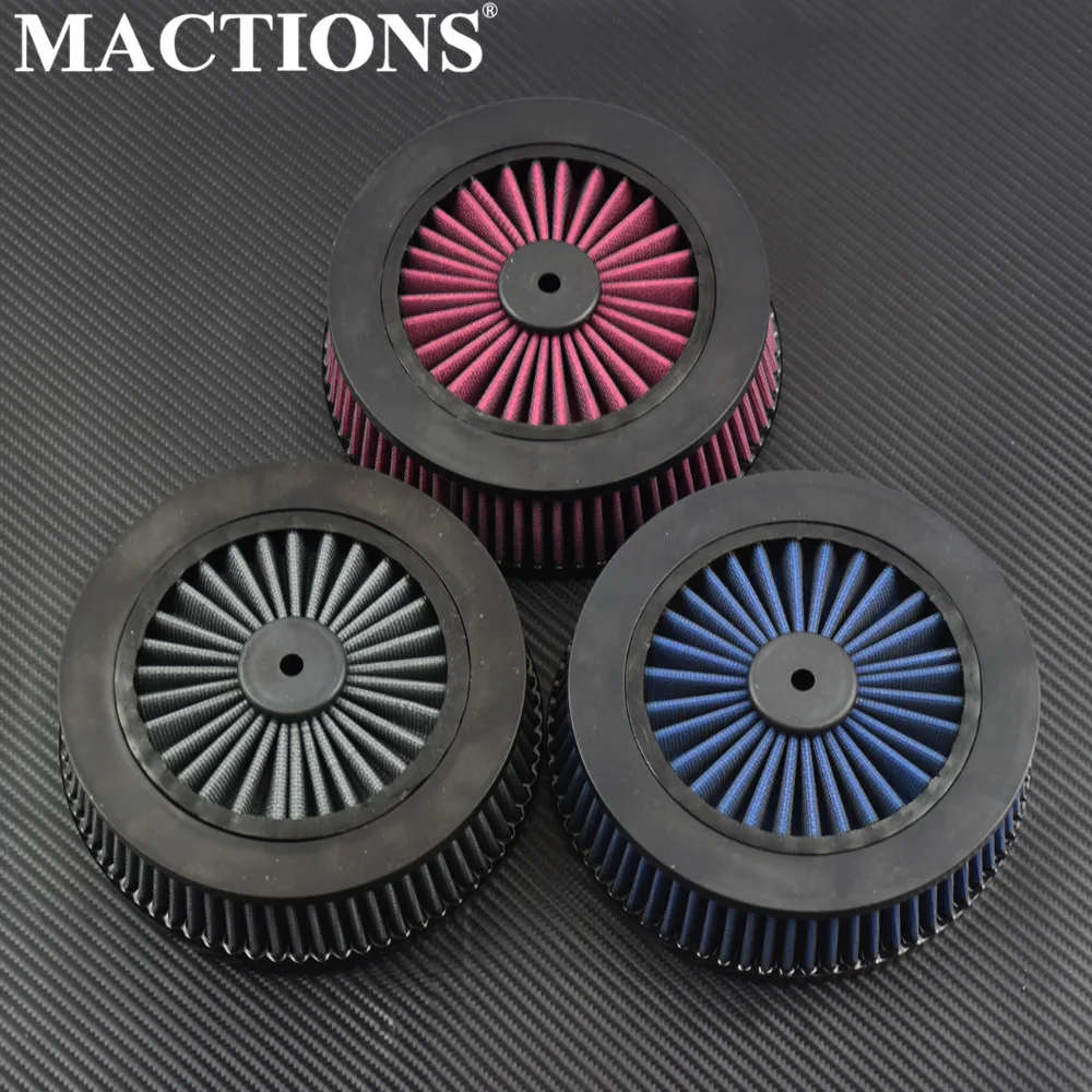 Серый красный синий фильтрующий элемент Repalecment для Harley Sportster 883 1200 XL Touring Road King Glide FL Softail Dyna Fat Boy Ultra