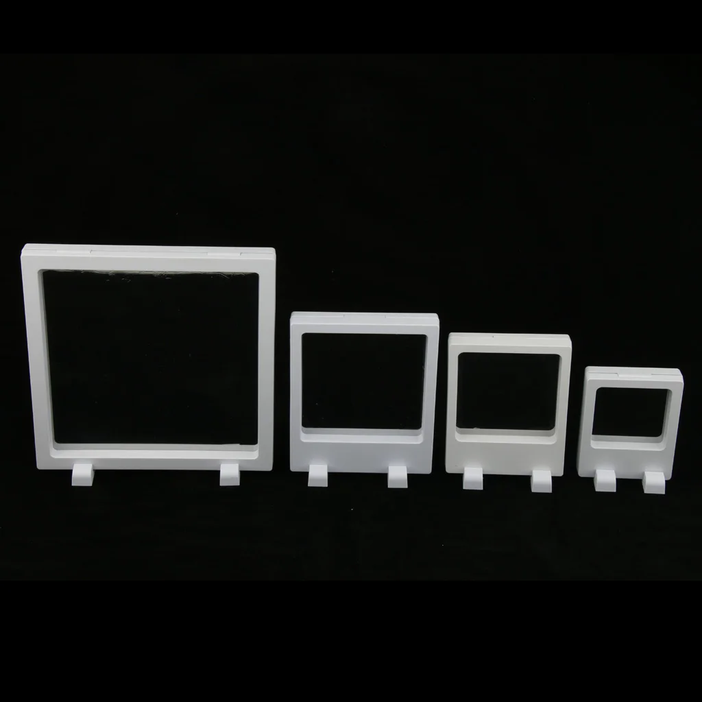 Белая трехмерная плавающая Подставка для ювелирных изделий 5 размеров|Упаковка и