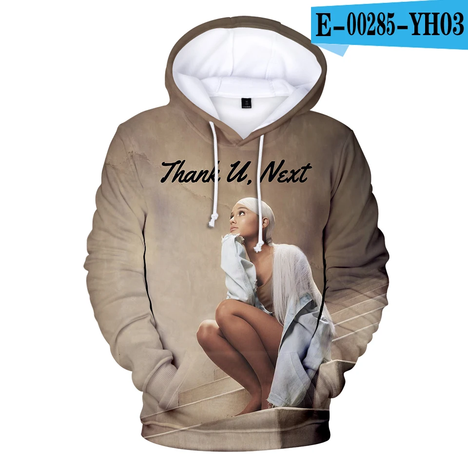 3D Ariana Grande Thank U следующий альбом Highstreet Cool Женская и мужская одежда горячая Распродажа повседневные крутые худи Harajuku толстовки - Цвет: Небесно-голубой