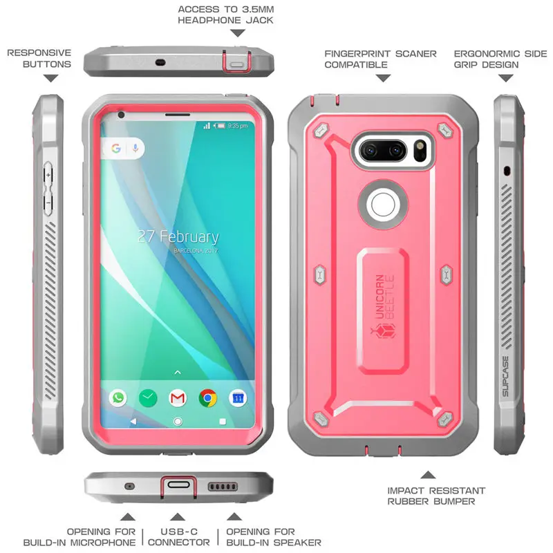 SUP чехол для LG V30 UB Pro полный корпус прочная кобура крышка со встроенной защитной пленкой для LG V30s, V30 Plus, V35, V35 ThinQ