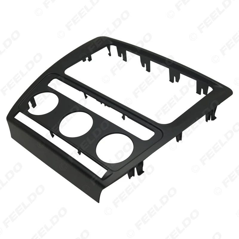 FEELDO черный автомобиль DVD Радио Стерео 2DIN фасции панель и установка рамка Facia для Skoda Octavia 2007~ 2009 с авто A/C