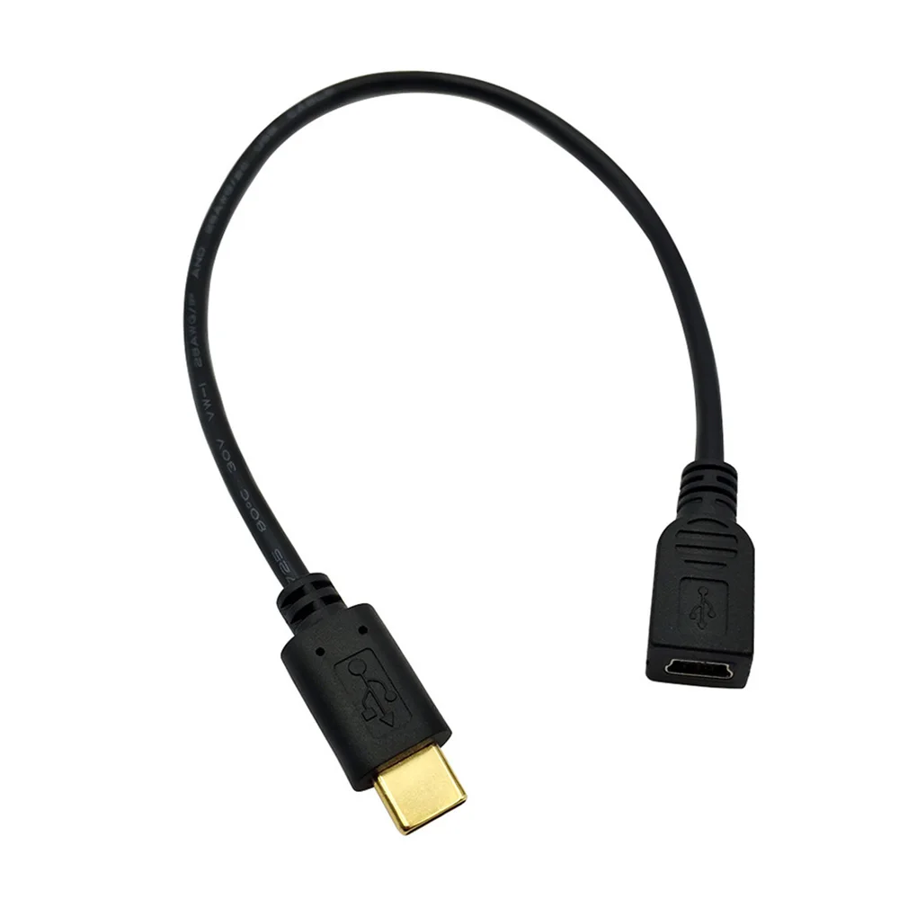 Позолоченный USB-C 3 1 Type C с разъемом Mini USB 5PIN женский Зарядный Кабель-адаптер длиной
