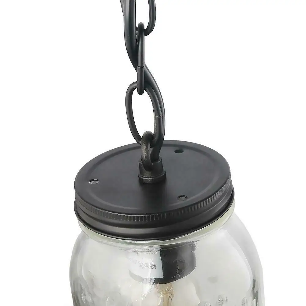 HAIXIANG LED 3-Lights темное бронзовое освещение Mason прозрачное стекло Jar абажур подвесной