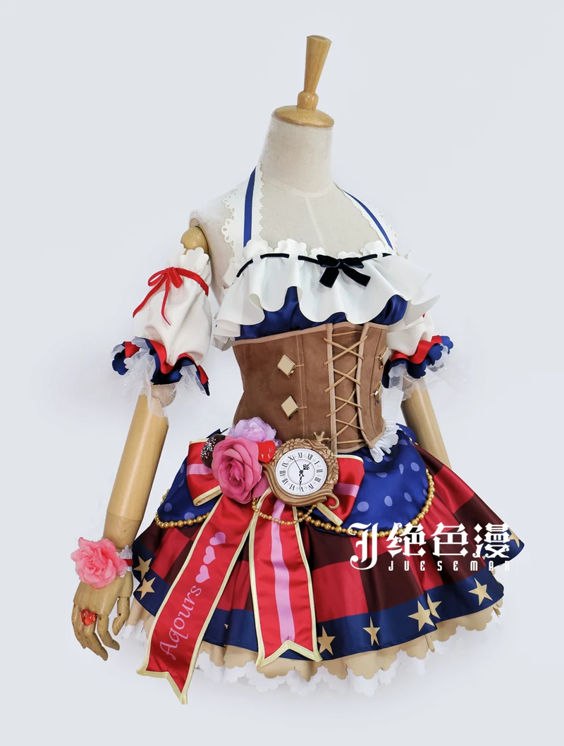 Любовь жить! Солнце! Aqours Валентина боготворили Горничной Лолита форма Косплэй костюм
