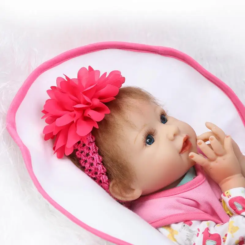 Nicery 22 дюймов 55 см магнитного рот Reborn Baby Doll мягкий силиконовый реалистичные
