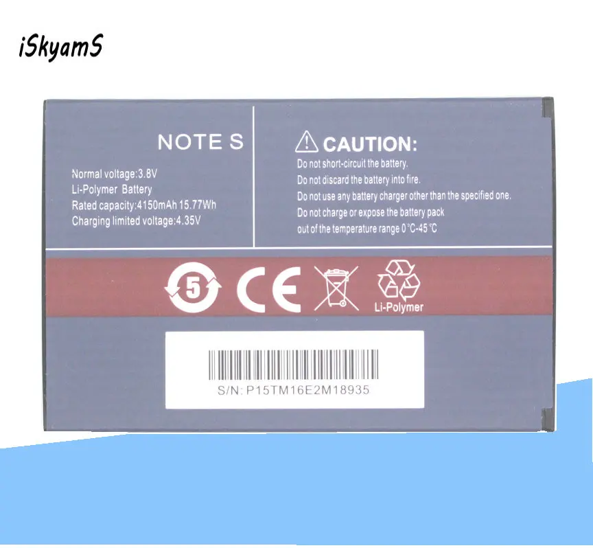 Запасной аккумулятор iSkyams 1x4150 мА · ч для телефона CUBOT Note S | Мобильные телефоны и