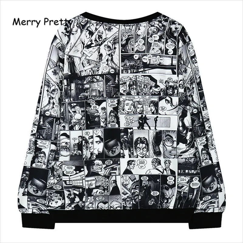 Merry pretty повседневные женские толстовки с мультяшными буквами, женские толстовки в Корейском стиле, женские пуловеры, sudadera mujer