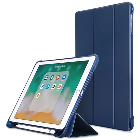 Blue Чехол-карандаш для iPad, мягкий силиконовый чехол-подставка для iPad 9,7,,, A1893, A1954, планшет - Цвет: Blue