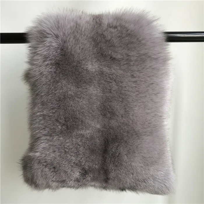 Light grey Женское пальто из натурального меха, толстая теплая Женская куртка из натурального Лисьего меха, верхняя одежда, модная зимняя шуба из натурального Лисьего меха со стоячим воротником для женщин - Цвет: Light grey