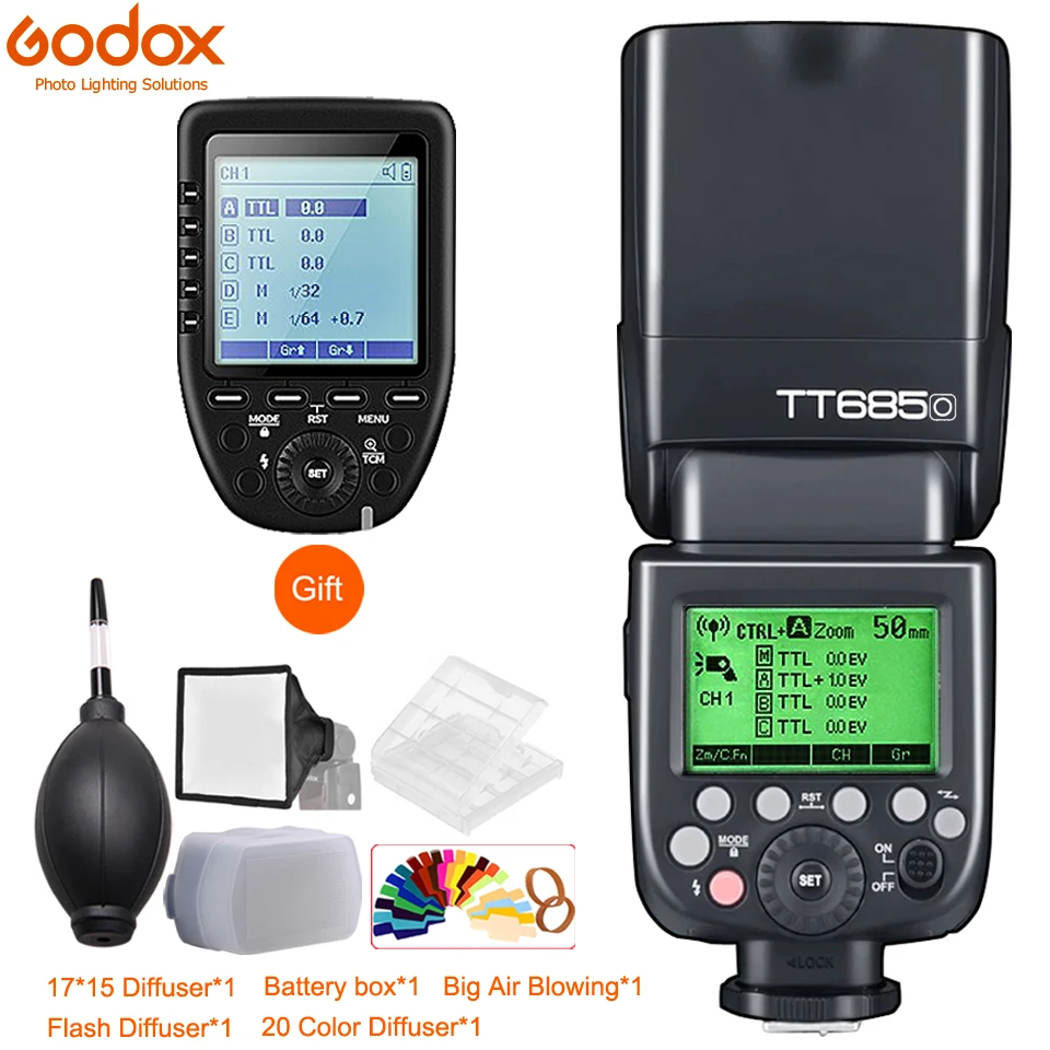 TT685O For Olympus Фотовспышка Godox TT685 TT685C TT685N TT685S TT685F TT685O 1/8000s ttl с триггером Xpro для Canon Nikon sony Olympus Fuji - Цвет: TT685O For Olympus