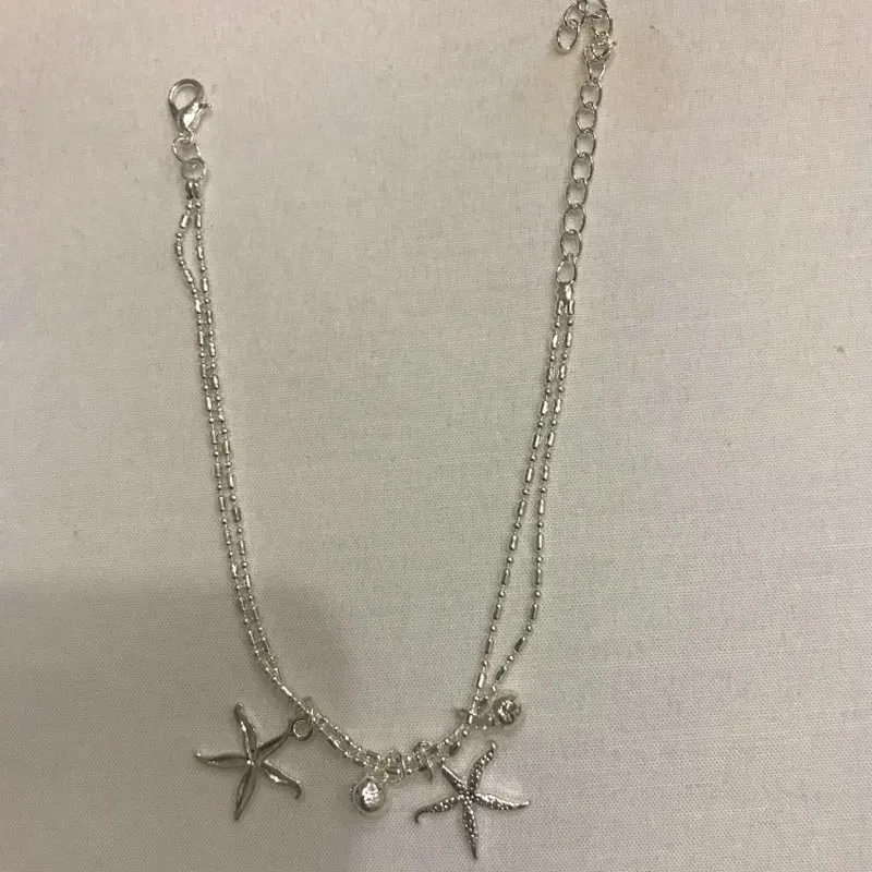 Серебряный ножной браслет "Морская звезда" цепи Лето boho ножные браслеты Для женщин Jewelry Пляж ног украшения для лодыжки аксессуары, Браслеты корейской веревка