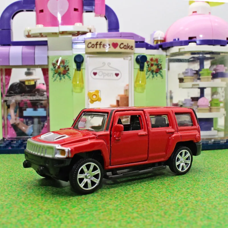 TC 1: 64 Литой Сплав модель автомобиля Hummer H2 детские игрушки открыть дверь вытянуть