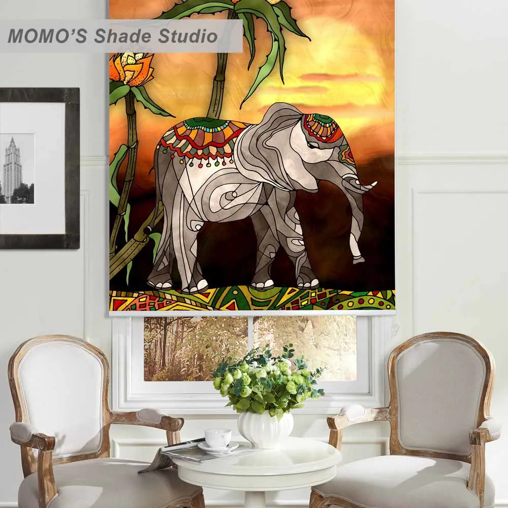 Жалюзи MOMO жалюзи с рисунком Затемненные принтом зебры тканевые Индивидуальный