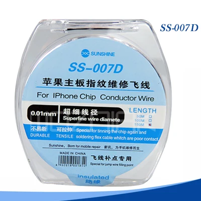 007D 0.1MM 150M 0,02 мм 0,01 Чистый медный провод Fly Line Fix Ремонт для iPhone iPad Материнская плата PCB отпечатков пальцев припоя - Цвет: 007D 0.1MM 150M