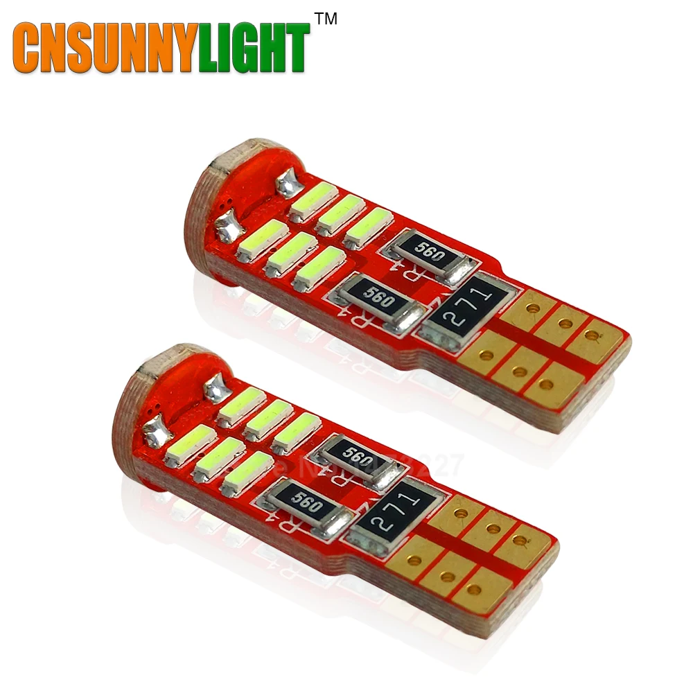 CNSUNNYLIGHT Canbus T10 W5W 4014 15SMD SMD светодиодсветодиодный лампа высокой мощности для