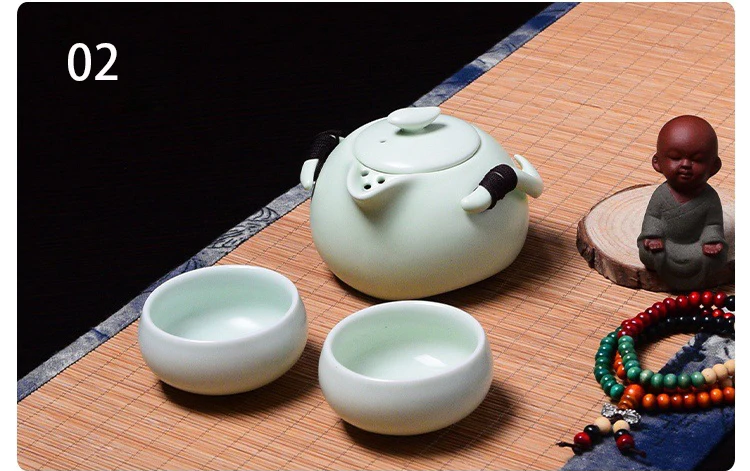 1 чайный горшок 2 чайные чашки сервиз красивый и простой чайник портативный