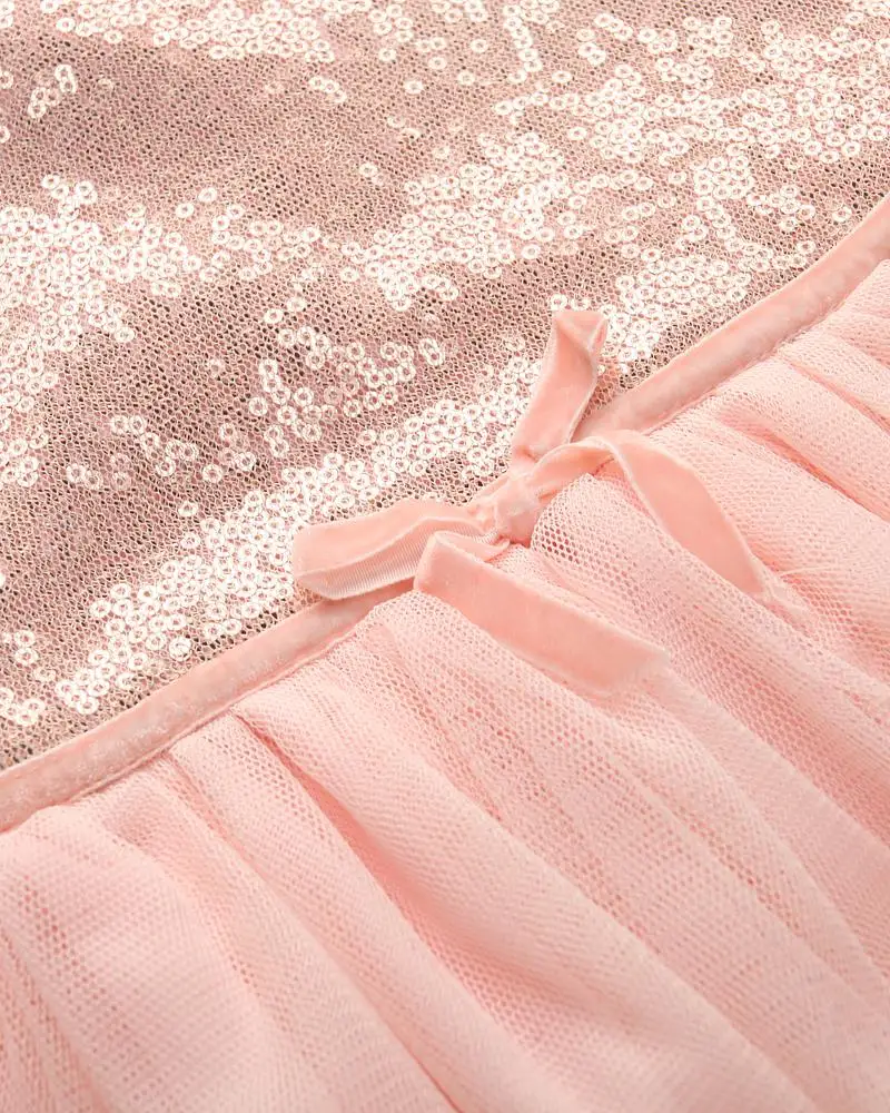 

Kids Dresses For Girls Aile Rabbit Girls Sleeveless Dress Brand Sequins Vest Princess Wedding Party Kids Clothes 3-7 Summer