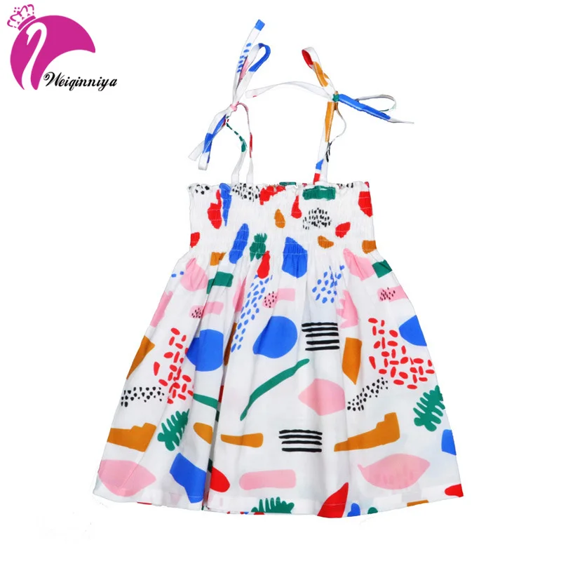 Детские платья для Обувь девочек богемный Стиль без рукавов Цветочный красочная