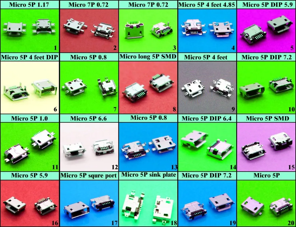 20 моделей 40 шт. разъем micro usb очень часто используемый зарядный порт для ZTE Lenovo Huawei