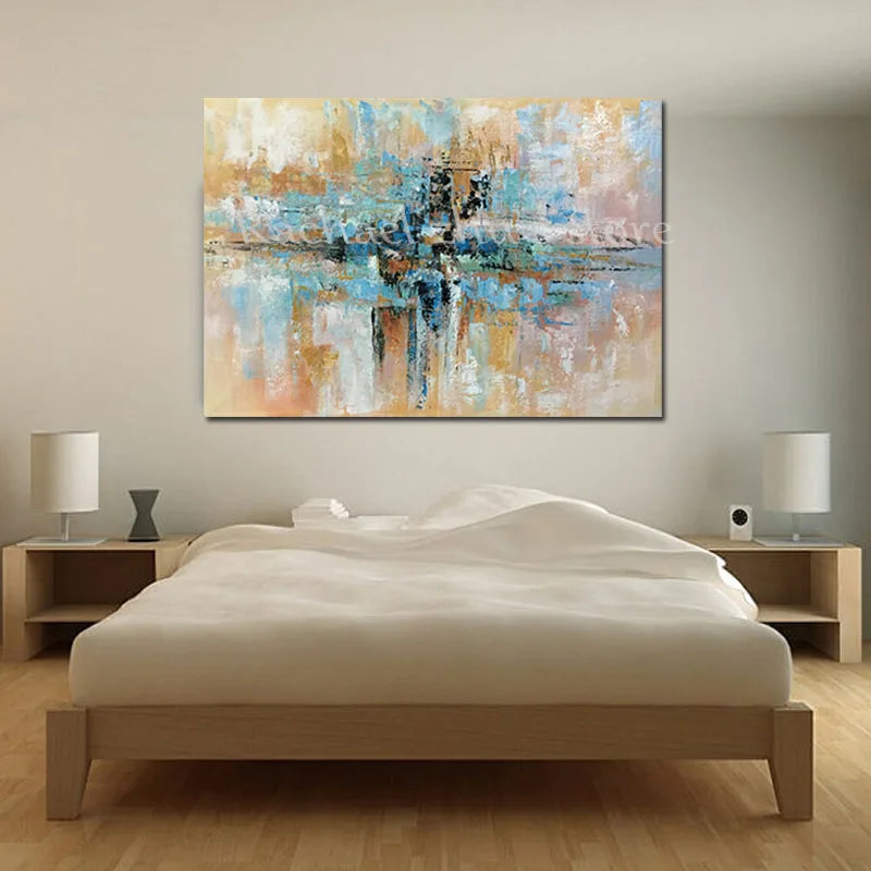 Ручная роспись искусство коричневая картина маслом на холсте домашняя настенная