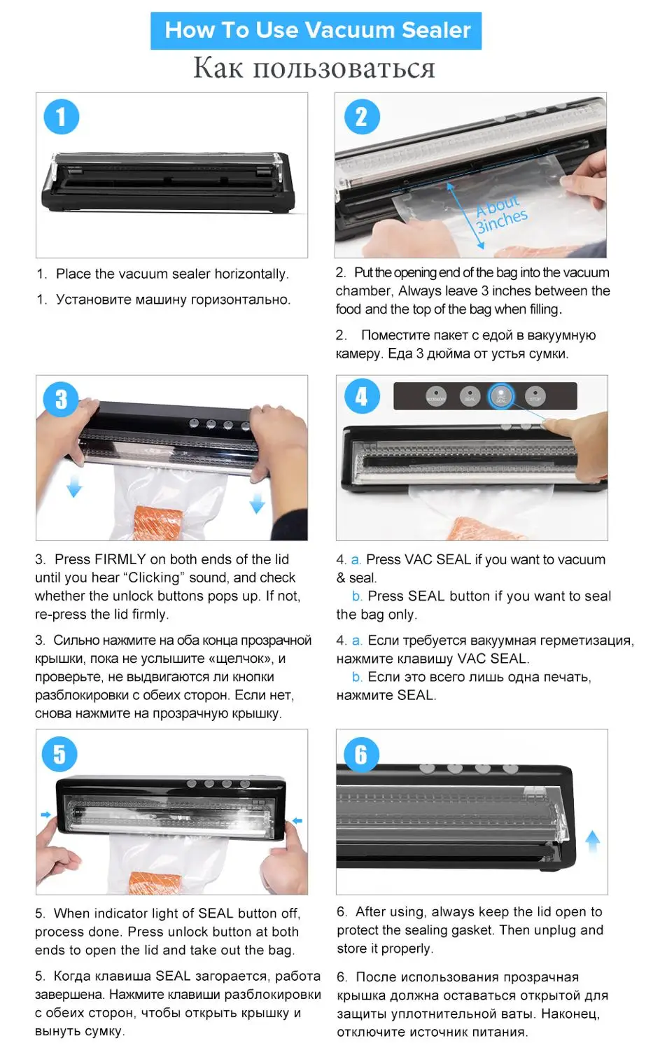 Laimeng вакуумный упаковщик для сохранения пищевых продуктов с набором стартера 50