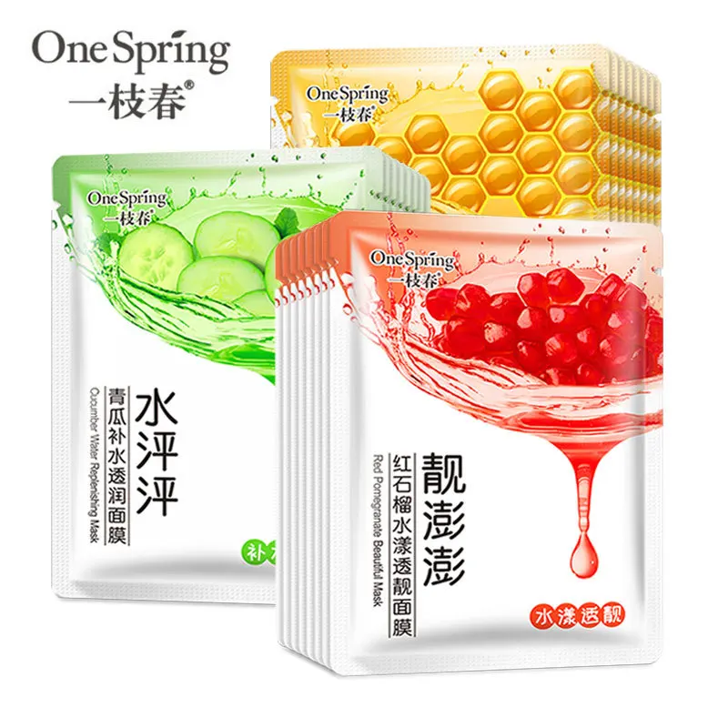 OneSpringAnti морщинки маски для кожи лица Уход лист маска мед гранат увлажняющая