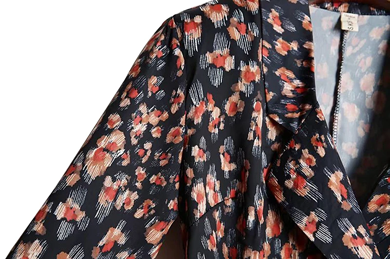 2018 новое летнее женское платье сексуальное с длинным рукавом офисное цветочный