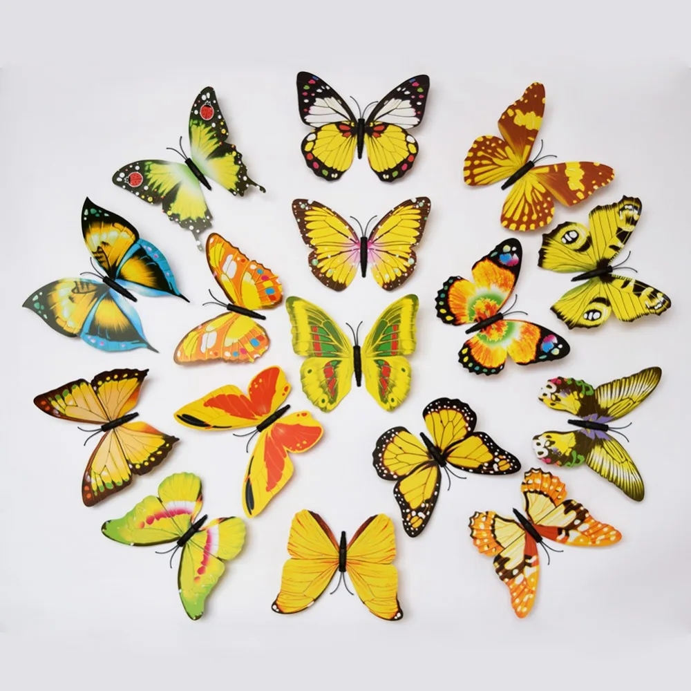 15 см Art Design Наклейка Декора Дома Стикера Стены Номера Украшения 3D Бабочки | Дом и
