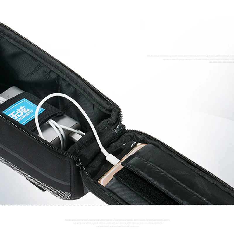 ROSWHEEL Bicycle Tube Bag 12496L-CA5 Portable Bike Frame Front Transparent PVC with Audio Extension Line for 5.5 Cellphone | Спорт и